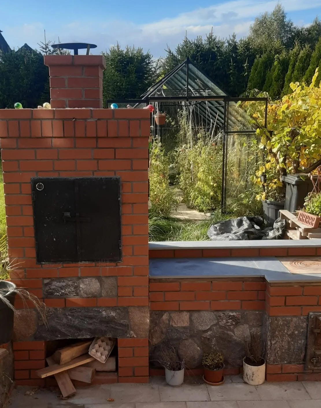 Grill murowany z kamienia - realizacja Monta